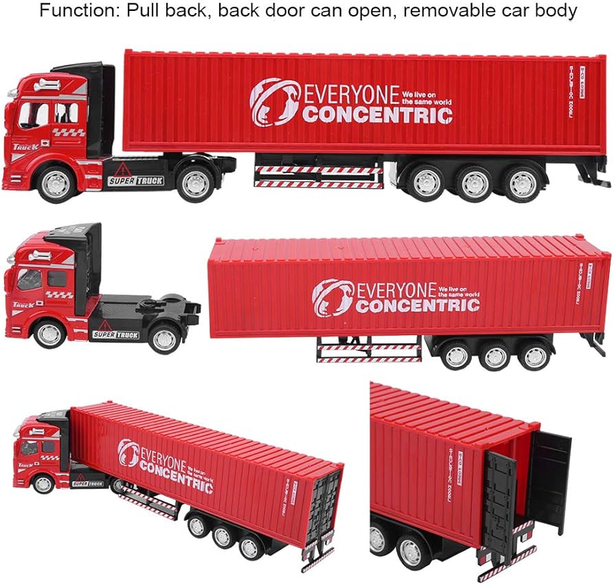 Amazon.co.jp: コンテナトラックモデル、絶妙な技量、1：48合金